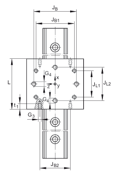 INA滑塊 LFL52-SF, 開式滑塊，標準設計，無游隙；可提供耐腐蝕設計