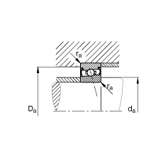 FAG主軸軸承 HSS7002-C-T-P4S, 調節，成對安裝，接觸角 α = 15°，兩側唇密封，非接觸，加嚴公差