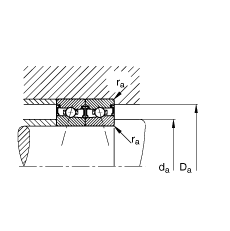 FAG主軸軸承 HSS7002-C-T-P4S, 調節，成對安裝，接觸角 α = 15°，兩側唇密封，非接觸，加嚴公差