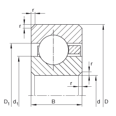 INA薄截面軸承 CSCB035, 深溝球軸承，類型C，運行溫度 -54°C 到 +120°C