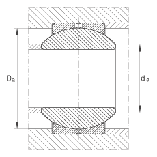 INA關節軸承 GE6-PB, 根據 DIN ISO 12 240-1 標準，尺寸系列 K，需維護