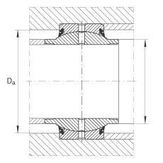 INA關節軸承 GE35-HO-2RS, 根據 DIN ISO 12 240-1 標準, 需維護，兩側唇密封
