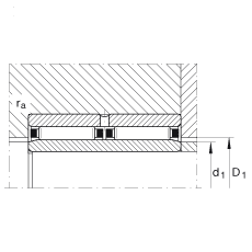 INA滾針軸承 NAO25X42X32-ZW-ASR1, 無(wú)擋邊，雙列