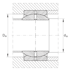 INA關(guān)節(jié)軸承 GE44-ZO, 根據(jù) DIN ISO 12 240-1 標(biāo)準(zhǔn)，英制尺寸，需維護(hù)