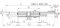INA可伸縮直線執行器 MTKUSE25-ZS-20, 齒形帶驅動；帶六排球的滑塊