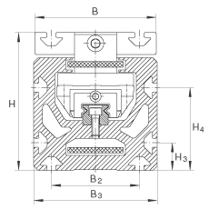 INA直線執(zhí)行器 MKUE-25-ZR, 帶有兩排球的滑塊
