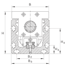 INA直線執(zhí)行器 MKUE-25-KGT10, 帶有四排球的滑塊