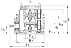 INA可伸縮直線執行器 MTKUSE25-ZR, 齒形帶驅動；帶六排球的滑塊