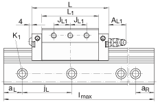 INA導軌 TKVD25-ZHP, 四排直線循環球軸承及導軌組件，帶螺旋齒