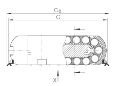 INA直線滾子軸承 RUS26102-KS, 帶潤滑結構