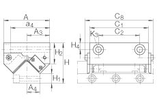 INA適配器 AV14032, 直線滾子軸承，用螺栓從側(cè)面安裝