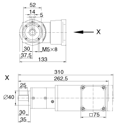 INA電機/齒輪箱單元 MOGE-AS1-PLE60-4, 