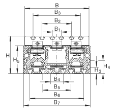 INA直線執(zhí)行器 MLFI200-3ZR, 內導向滑塊，帶三個齒形帶
