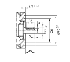 INA直線執行器 MLFI140-3ZR, 內導向滑塊，帶三個齒形帶