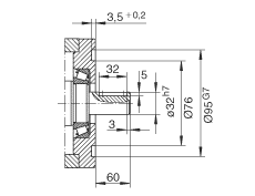 INA直線執(zhí)行器 MLFI200-3ZR, 內導向滑塊，帶三個齒形帶