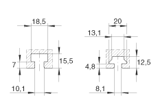INA直線執(zhí)行器 MLFI200-3ZR, 內導向滑塊，帶三個齒形帶