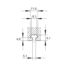 INA直線執行器 MLFI25056-ZR, 內導向滑塊