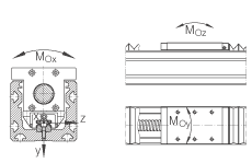 INA直線執(zhí)行器 MKUE-25-KGT10, 帶有四排球的滑塊