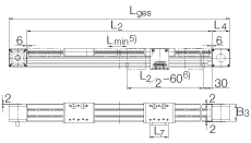 INA直線執(zhí)行器 MKLF32086-ZR, 兩個滑塊在相反方向運動