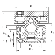 INA直線執(zhí)行器 MKLF32086-ZR, 兩個滑塊在相反方向運動