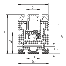 INA直線執行器 MKUVE20-B-ZR, 帶有四排球的滑塊
