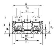 INA直線執行器 MLFI140-3ZR, 內導向滑塊，帶三個齒形帶