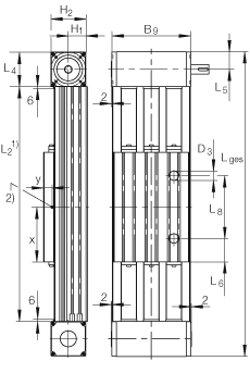 INA直線執(zhí)行器 MLFI200-3ZR, 內導向滑塊，帶三個齒形帶