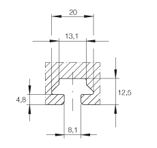 INA直線執行器 MKUVE20-B-ZR, 帶有四排球的滑塊
