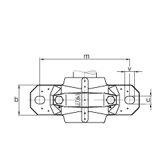 FAG直立式軸承座 SNV180-L + 20220-K-MB-C3 + H220X310 + DH520X310, 根據(jù) DIN 736/DIN737 標準的主要尺寸，剖分，帶錐孔和緊定套的調(diào)心滾子軸承，雙唇密封，脂和油潤滑