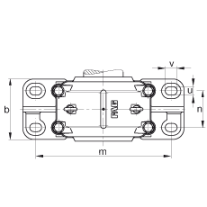 FAG直立式軸承座 SD538-N-FZ-AF-L + 222SM170-TVPA, 剖分的調心滾子軸承，毛氈密封，脂潤滑