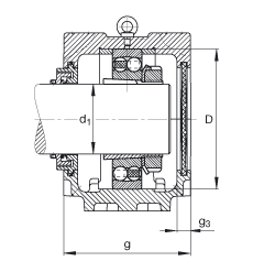 FAG直立式軸承座 SNV240-L + 1322-K-M-C3 + H322X314 + TCV522X314, 根據(jù) DIN 736/DIN737 標(biāo)準(zhǔn)的主要尺寸，剖分，帶錐孔和緊定套的自調(diào)心球軸承，Taconite 密封，脂和油潤滑