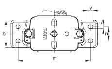 FAG直立式軸承座 S3076-H-N-FZ-AF-L + 23076B-K-MB, 剖分，用于帶錐孔和緊定套的調心滾子軸承，毛氈密封，脂潤滑