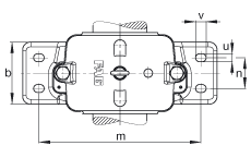 FAG直立式軸承座 S3096-H-N-FZ-BF-L + 23096-K-MB, 剖分，用于帶錐孔和緊定套的調心滾子軸承，毛氈密封，脂潤滑