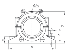 FAG直立式軸承座 SD3160-H-TS-BF-L + 231SM280-MA, 剖分的調心滾子軸承，迷宮密封，脂潤滑