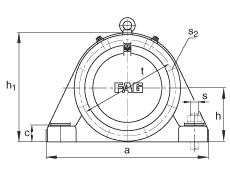 FAG直立式軸承座 BND3156-H-C-T-AL-S, 非剖分，用于帶錐孔和緊定套的軸承，軸上帶法蘭，Taconite 密封，脂潤滑