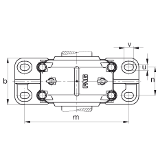 FAG直立式軸承座 SD552-N-FZ-BF-L + 22252-B-K-MB, 剖分，用于帶錐孔和緊定套的調(diào)心滾子軸承，毛氈密封，脂潤(rùn)滑